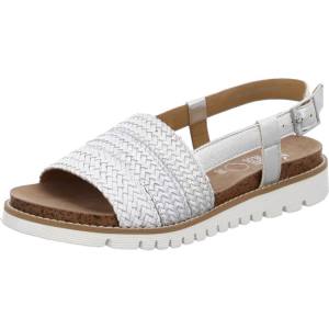 Ara Shoes Kent-sport Silver Women's Sandals White | ARA257ZSE