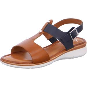 Ara Shoes Kreta Cognac-blue Women's Sandals Brown | ARA325XWQ