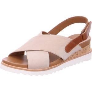 Ara Shoes Wedge Valencia Sand Women's Sandals Beige | ARA578TYR