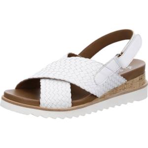 Ara Shoes Wedge Valencia Women's Sandals White | ARA421JEQ