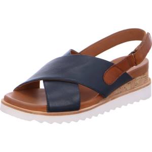 Ara Shoes Wedge Valencia Women's Sandals Blue | ARA582HVW