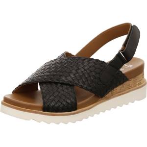 Ara Shoes Wedge Valencia Women's Sandals Black | ARA831DOI