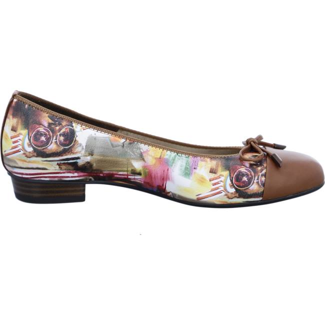 Ara Shoes Ballet Pumps Bari Cognac Women's Ballerina Multicolor | ARA750YKJ