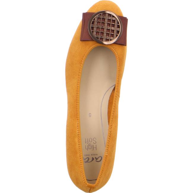 Ara Shoes Ballet Pumps Bari Curry Women's Ballerina Yellow | ARA742YEI