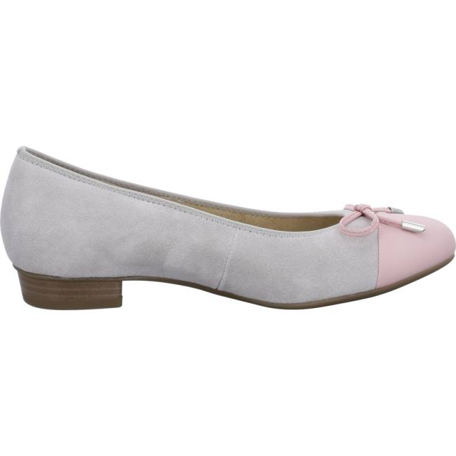 Ara Shoes Ballet Pumps Bari Flamingo Pebble Women's Ballerina Grey | ARA196BGA