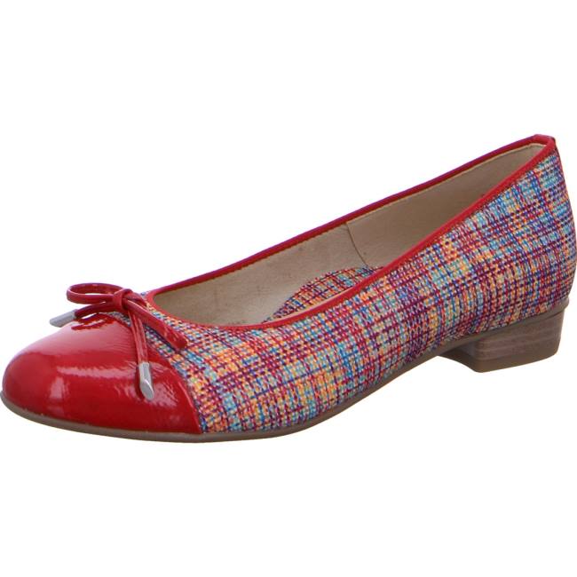 Ara Shoes Ballet Pumps Bari Rosso Multi Women\'s Ballerina Red | ARA340KSN