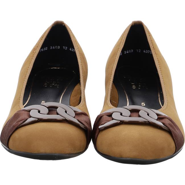 Ara Shoes Ballet Pumps Bari Whisky Women's Ballerina Brown | ARA260XJP