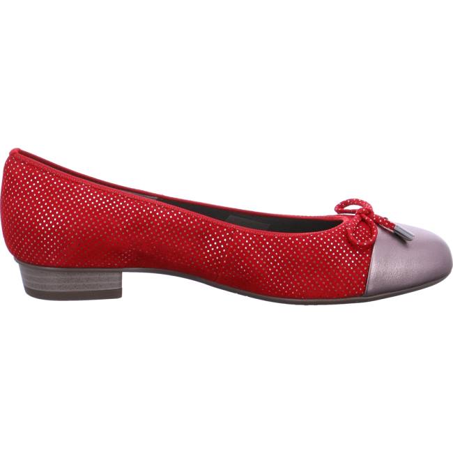 Ara Shoes Ballet Pumps Bari Women's Ballerina Red | ARA561TVL