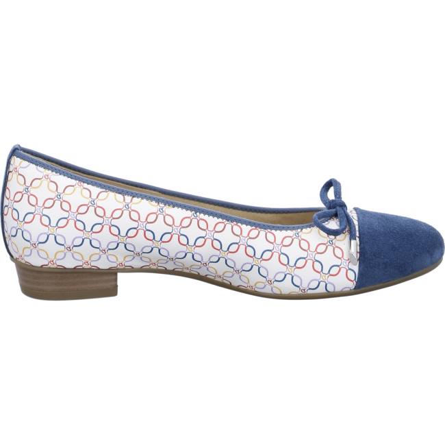 Ara Shoes Ballet Pumps Bari Women's Ballerina Blue / White | ARA682BPA