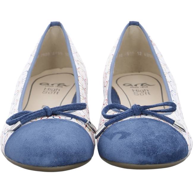 Ara Shoes Ballet Pumps Bari Women's Ballerina Blue / White | ARA682BPA