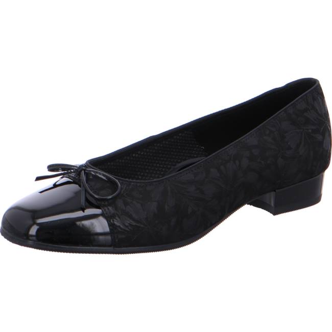 Ara Shoes Ballet Pumps Bari Women\'s Ballerina Black | ARA695RDQ