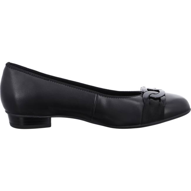 Ara Shoes Ballet Pumps Bari Women's Ballerina Black | ARA859IML