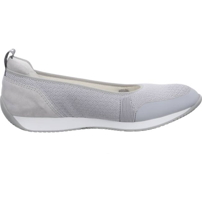 Ara Shoes Ballet Pumps Porto Pebble Women's Ballerina Grey | ARA751ZIR