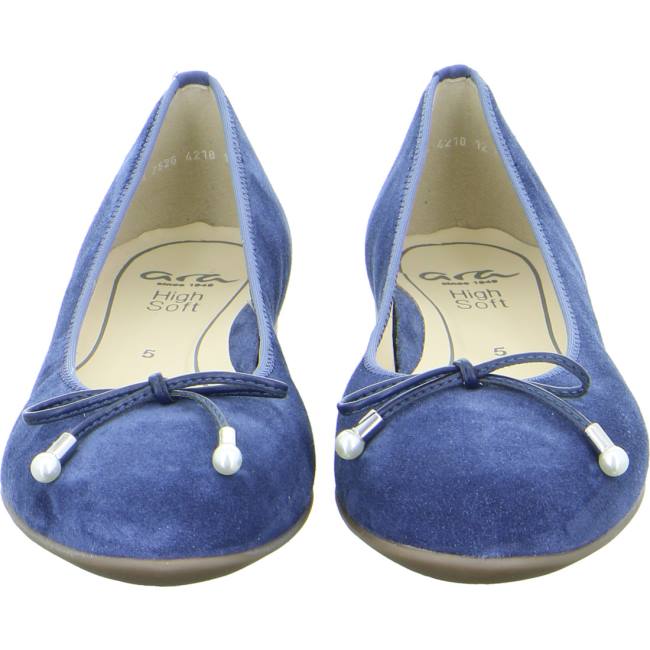 Ara Shoes Ballet Pumps Sardinia Indigo Women's Ballerina Blue | ARA792SRJ