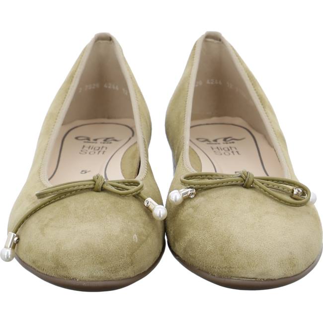 Ara Shoes Ballet Pumps Sardinia Khaki Women's Ballerina Green | ARA245FCI