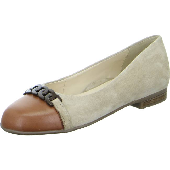 Ara Shoes Ballet Pumps Sardinia Sand Brandy Women\'s Ballerina Brown | ARA185NKC