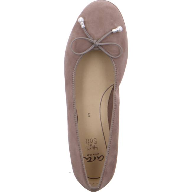 Ara Shoes Ballet Pumps Sardinia Taupe Women's Ballerina Beige | ARA475AGJ