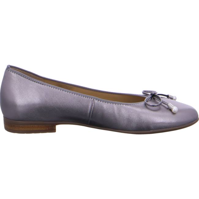 Ara Shoes Ballet Pumps Sardinia Tin Women's Ballerina Grey | ARA319QIB