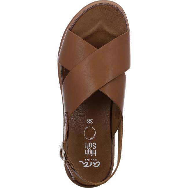 Ara Shoes Bilbao Cognac Women's Sandals Brown | ARA390LKT