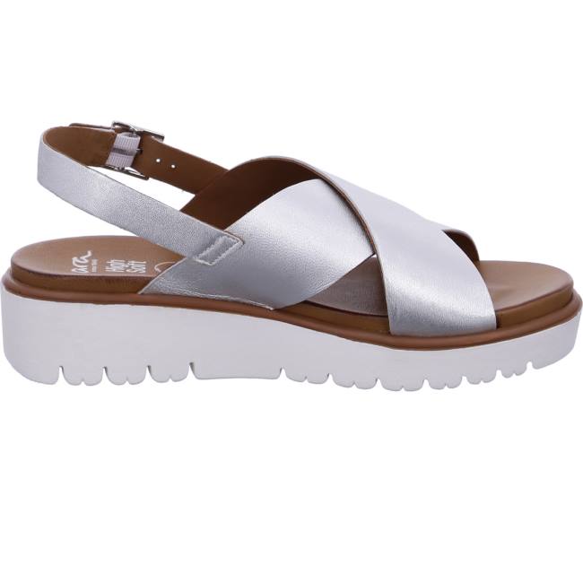 Ara Shoes Bilbao Silver Women's Sandals Grey | ARA609RCI