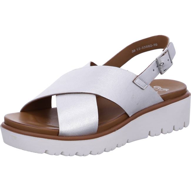 Ara Shoes Bilbao Silver Women\'s Sandals Grey | ARA609RCI