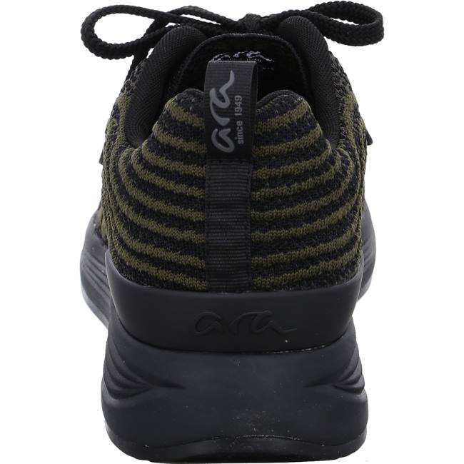 Ara Shoes Chicago Oliv-black Men's Trainers Green | ARA598MXT