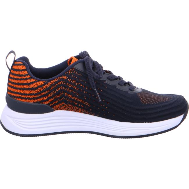 Ara Shoes Chicago Orange Men's Trainers Blue | ARA431XWQ