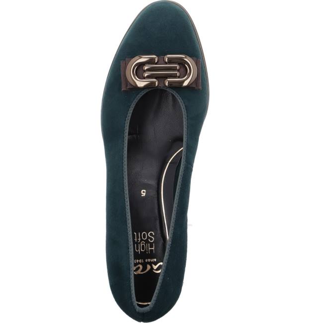 Ara Shoes Court Shoes Cannes Peacock Women's Pumps Green | ARA804LDX