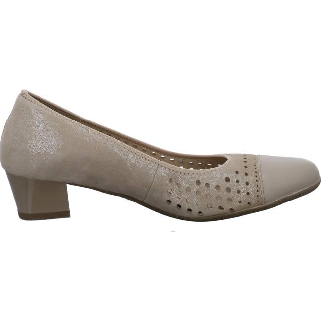 Ara Shoes Court Shoes Nizza Sand Women's Pumps Brown | ARA471TVD