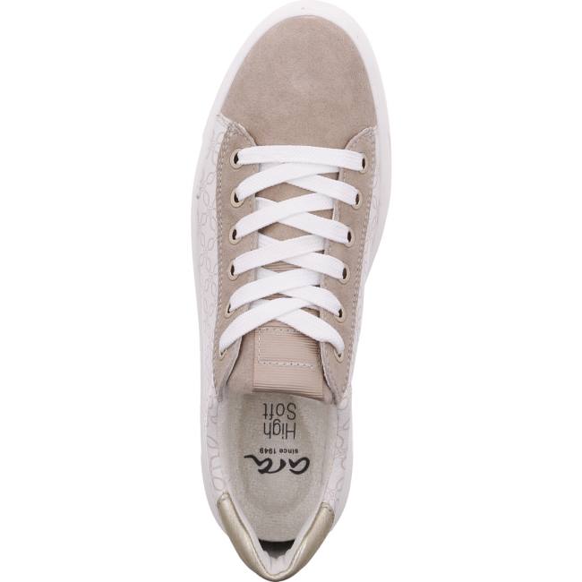 Ara Shoes Courtyard Sand Platinum Women's Trainers Beige | ARA251RIW