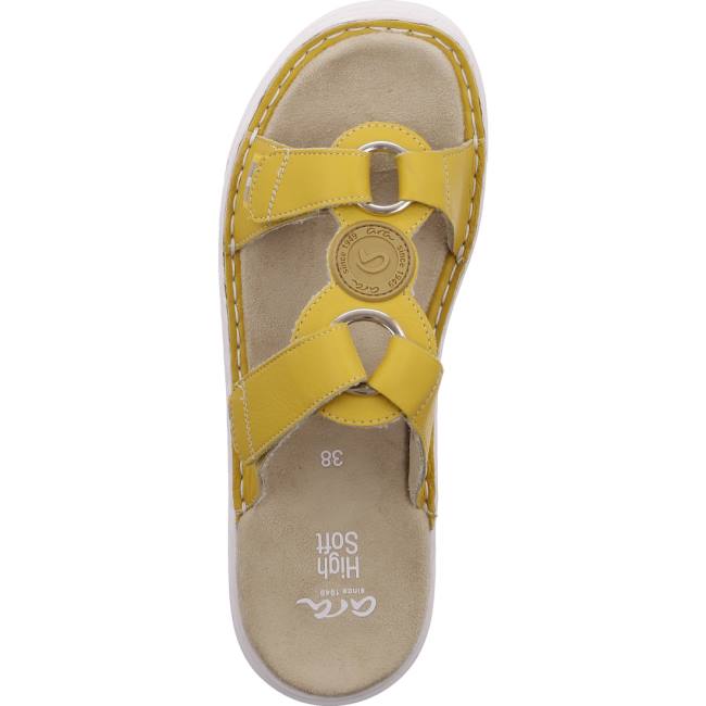 Ara Shoes Courtyard Sole Women's Mules Yellow | ARA289NBX