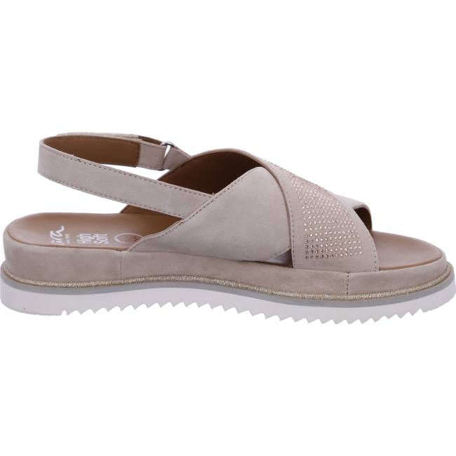 Ara Shoes Dubai Sand Women's Sandals Beige | ARA901KID