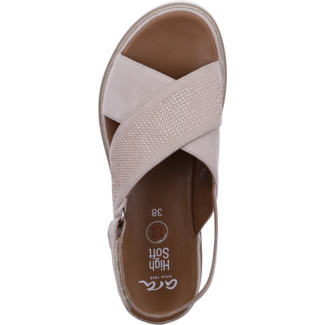 Ara Shoes Dubai Sand Women's Sandals Beige | ARA901KID