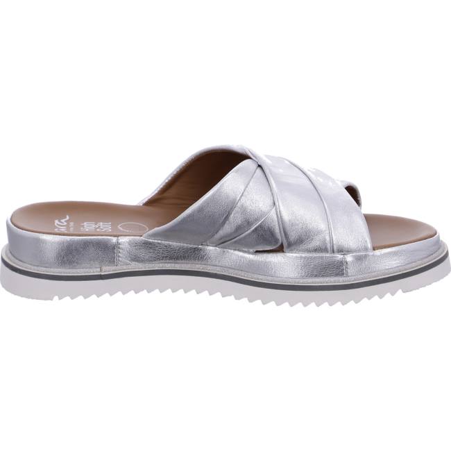 Ara Shoes Dubai Silver Women's Mules Grey | ARA958TEB