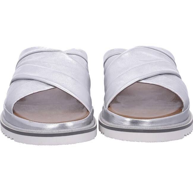 Ara Shoes Dubai Silver Women's Mules Grey | ARA958TEB