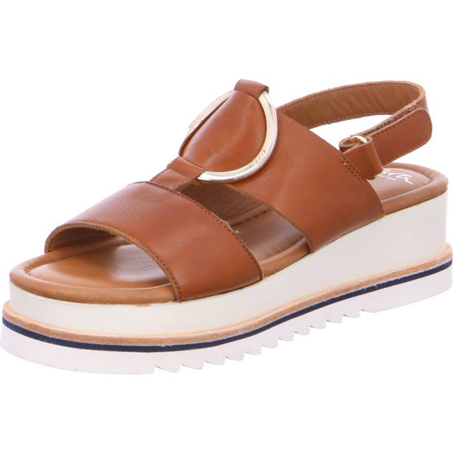 Ara Shoes Durban Cognac Women\'s Sandals Brown | ARA972XDI