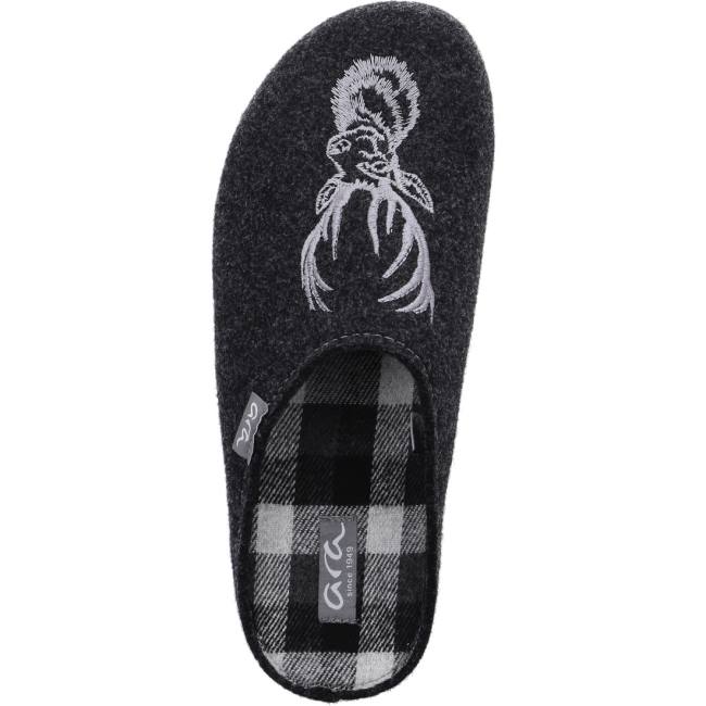 Ara Shoes Enzo Charcoal Men's Slippers Grey | ARA716UAH