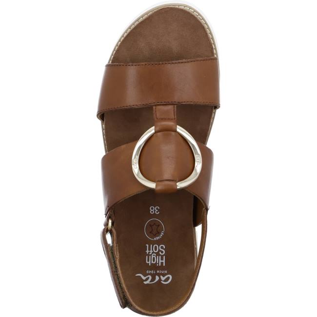 Ara Shoes Florenz Cognac Women's Sandals Brown | ARA487IFU