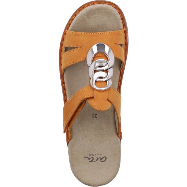 Ara Shoes Hawaii Ochre Women's Mules Brown | ARA978YBA