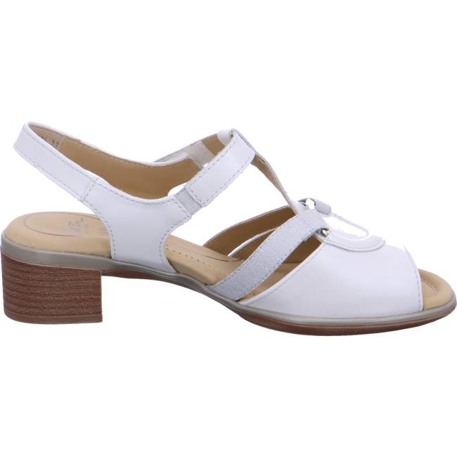 Ara Shoes Heeled Lugano Women's Sandals White | ARA083HIS