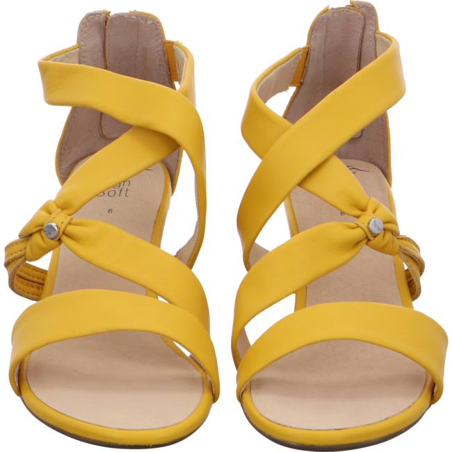 Ara Shoes Heeled Rosso Sun Women's Sandals Yellow | ARA701LRK