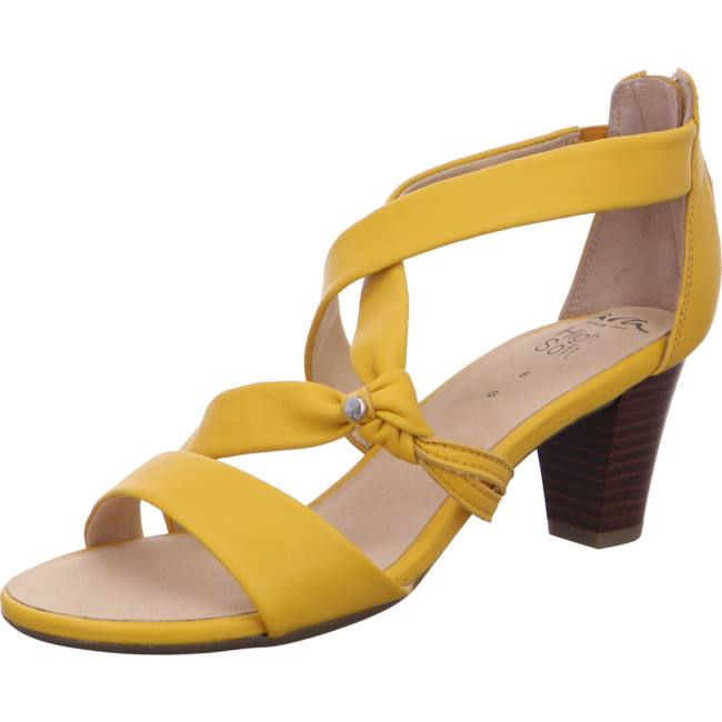 Ara Shoes Heeled Rosso Sun Women\'s Sandals Yellow | ARA701LRK