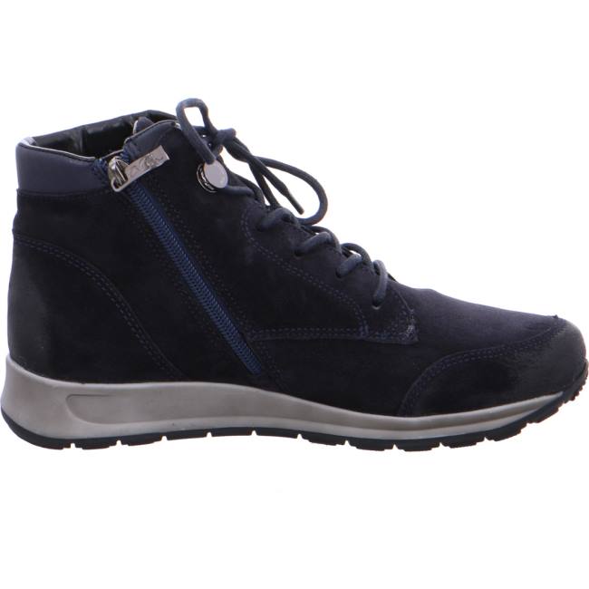 Ara Shoes High Top Osaka Women's Boots Blue | ARA678ZFK