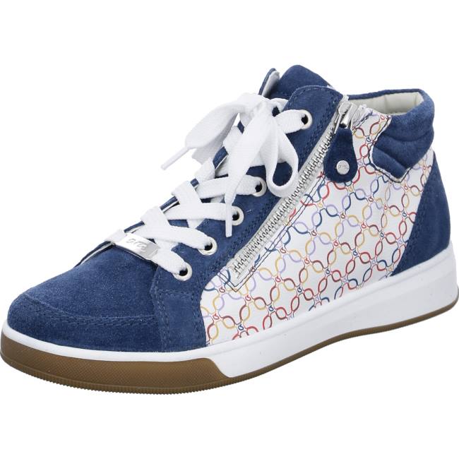 Ara Shoes High Top Rom Capri Multi Women\'s Trainers Blue | ARA614LNX