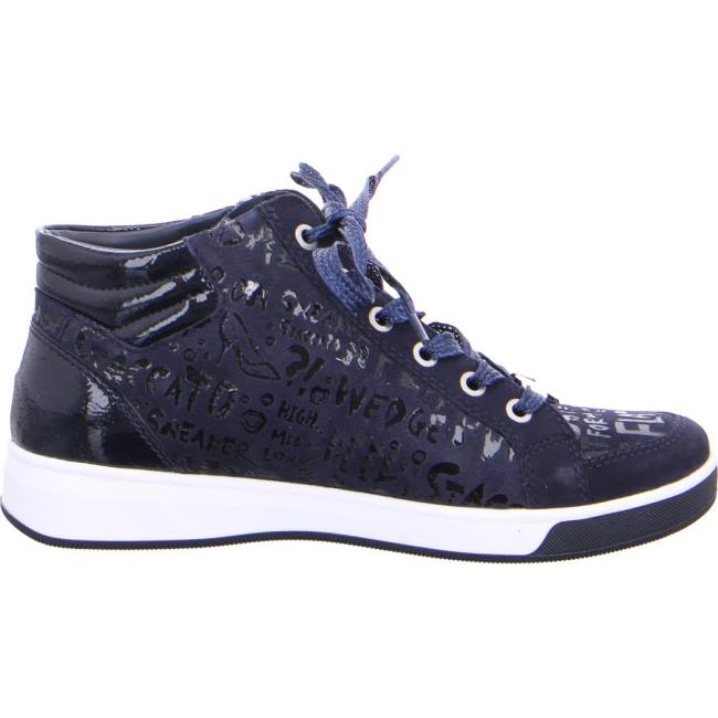 Ara Shoes High Top Rom Navy Women's Trainers Blue | ARA214PEU