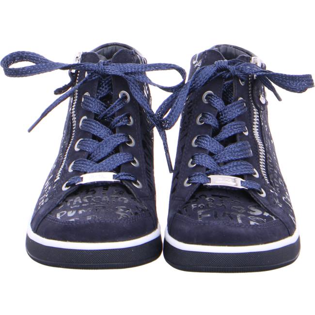 Ara Shoes High Top Rom Navy Women's Trainers Blue | ARA214PEU