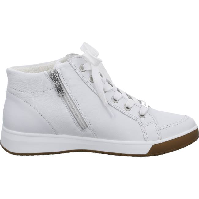 Ara Shoes High Top Rom Women's Trainers White | ARA082JWT