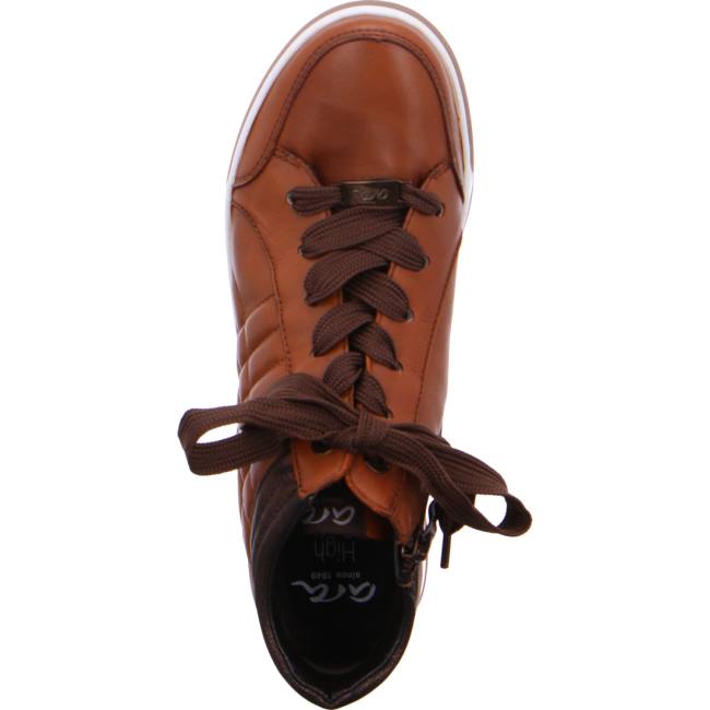 Ara Shoes High Top Rom Women's Trainers Brown | ARA132NKV