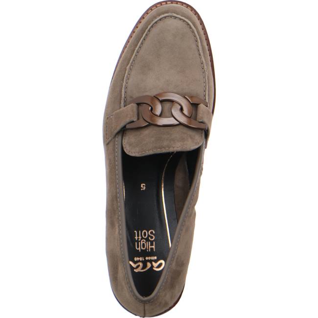 Ara Shoes Kent Taiga Women's Loafers Grey | ARA392EVJ