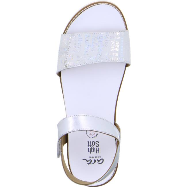 Ara Shoes Kent-sport Nebbia Silver Women's Sandals White | ARA580FXA